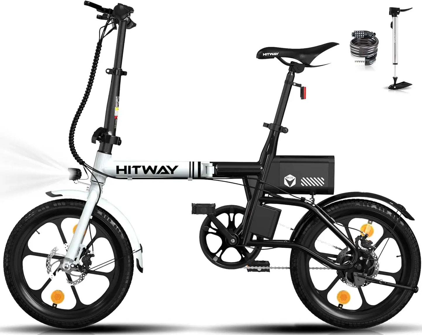 HITWAY BK 35S Electric Bike, 16 ”E cycling 250W City E-Bike Max.Range 25-60KM woman man