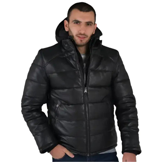 Performance Leather Down Jacket-0